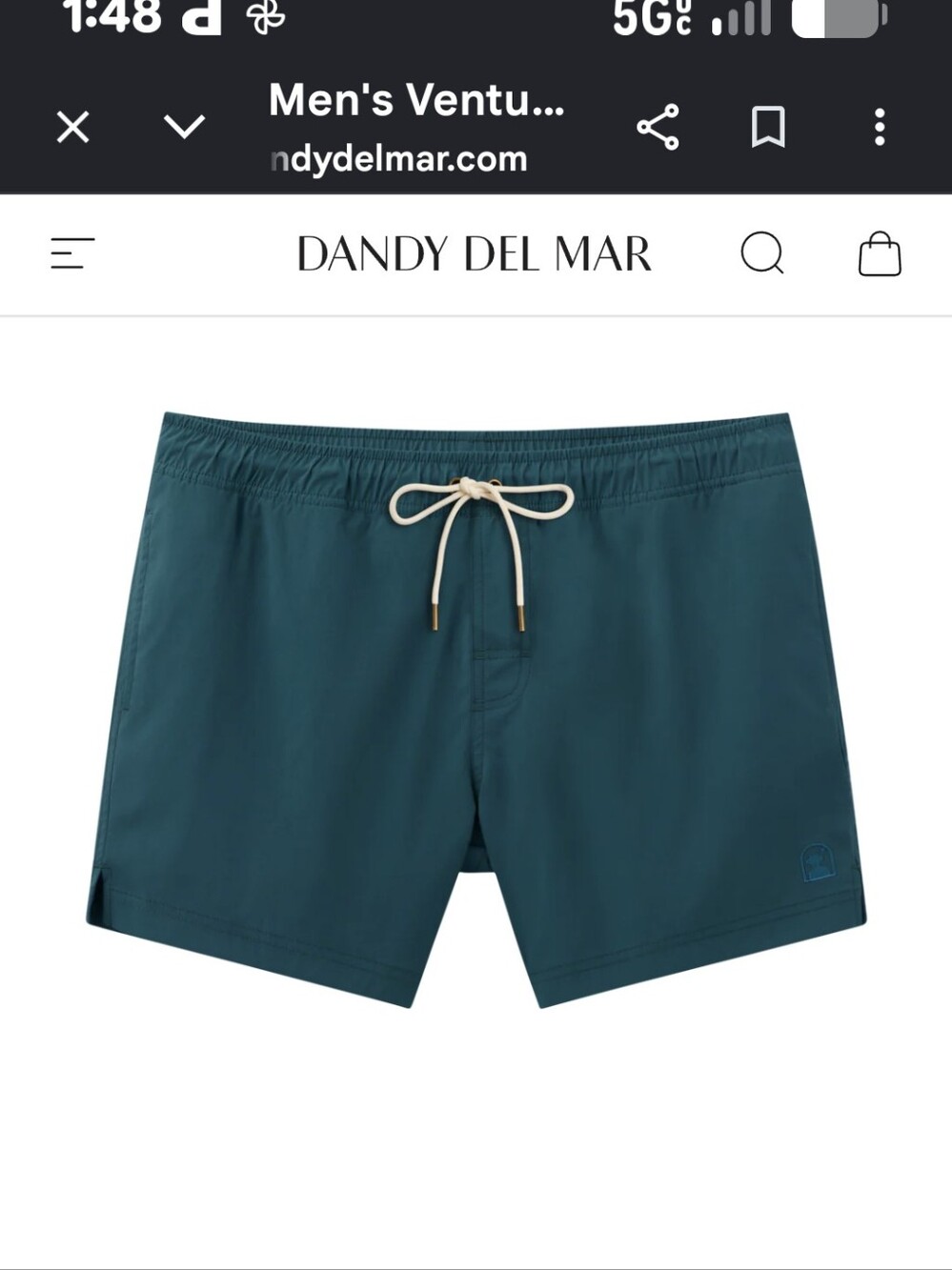 Dandy Del Mar The Ventura Volly Men's Teal Swim Trunk